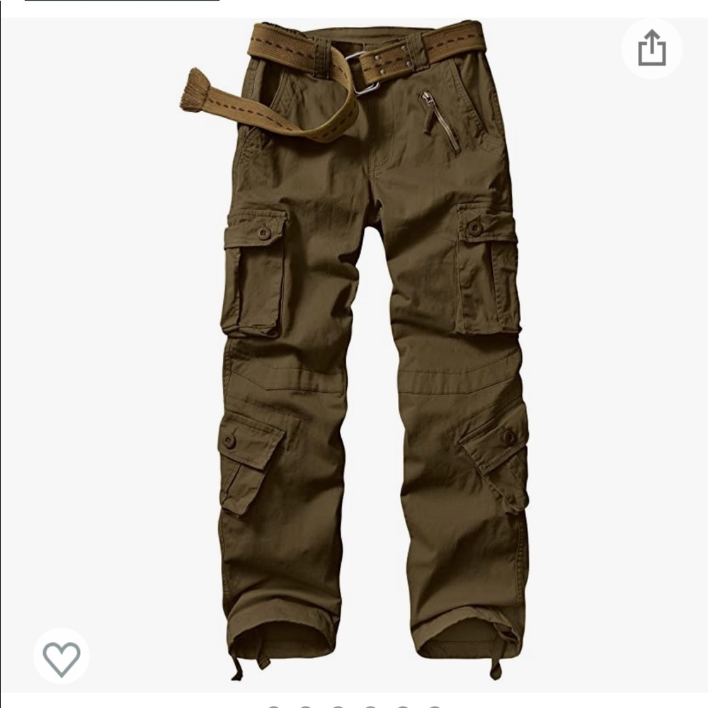 Women's Cotton Casual Military Army Cargo Combat Work Pants with 8 Pocket